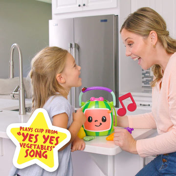 Cocomelon Musical Vegetable Basket - Activate Sounds From The Show Like “Yes Yes Vegetables” - Toys For Kids And Preschoolers