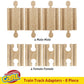 Set of 8 Male-Male Female-Female Wooden Train Track Adapters - Railway Expansion Accessories Compatible with Major Toy Trains -