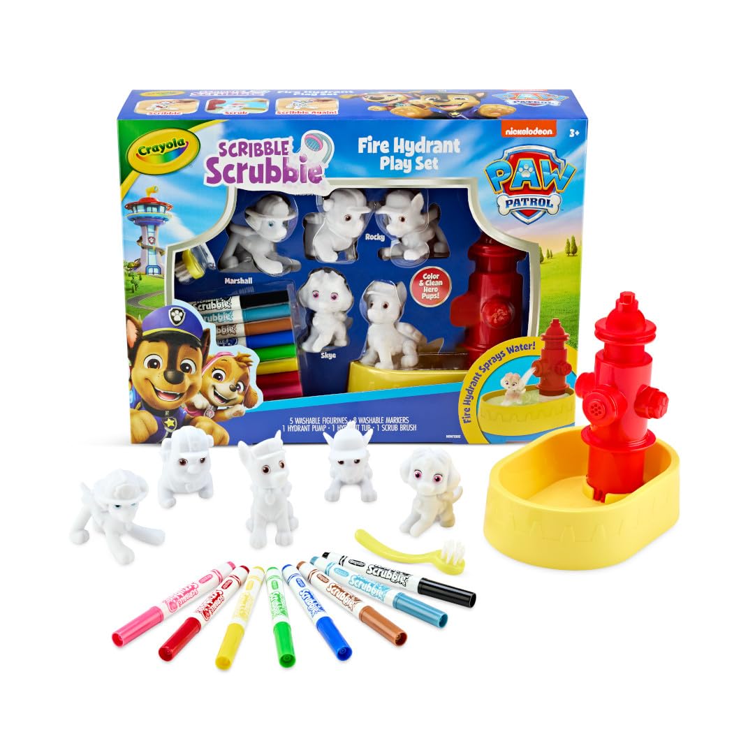 Crayola Scribble Scrubbies PAW Patrol Playset, PAW Patrol Figurine Toys for Boys & Girls, School Classroom Toy for Toddlers, Pre