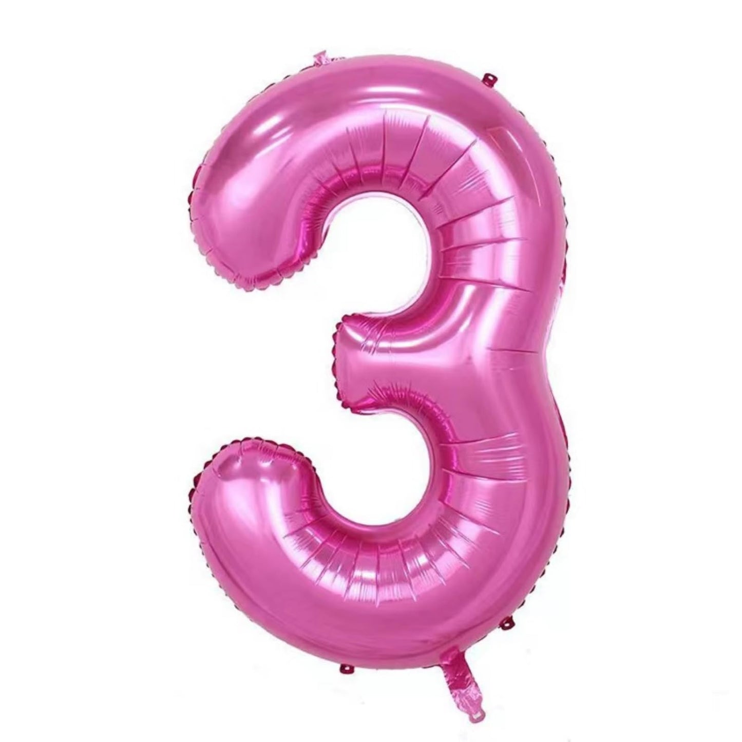 40Inch Pink Number 3 Crown Balloons Set, 3Rd Birthday Balloons For Women And Girls, Wedding Anniversar Celebration Decorative Ba