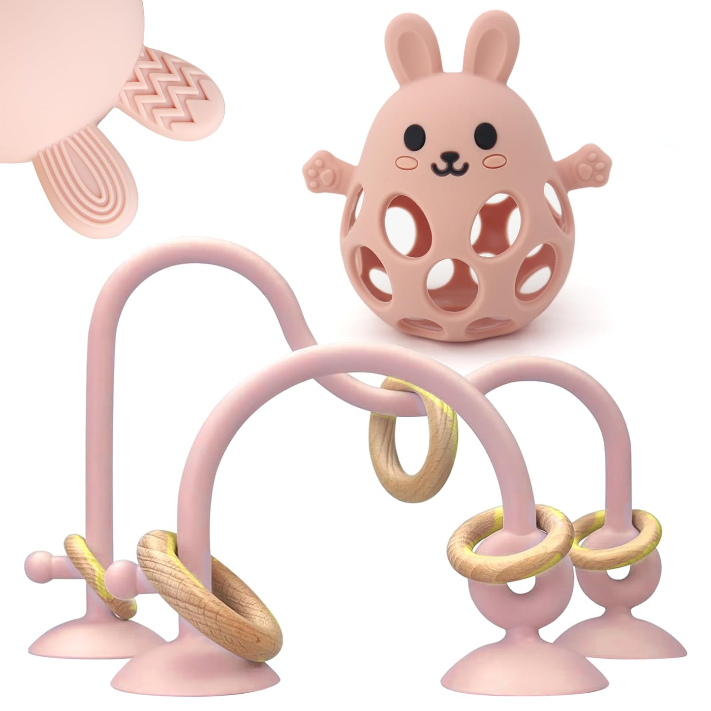 Baby High Chair Suction Toys Teething Chew - Baby Teething Toys Silicone Teethers, Baby Table Toys, Food Grade Silicon For 6 12