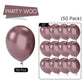 PartyWoo Metallic Balloons - 50 pcs, 12 Inch Brown Rubber Balloons for Party, Birthday, Wedding Decorations - Brown-G133