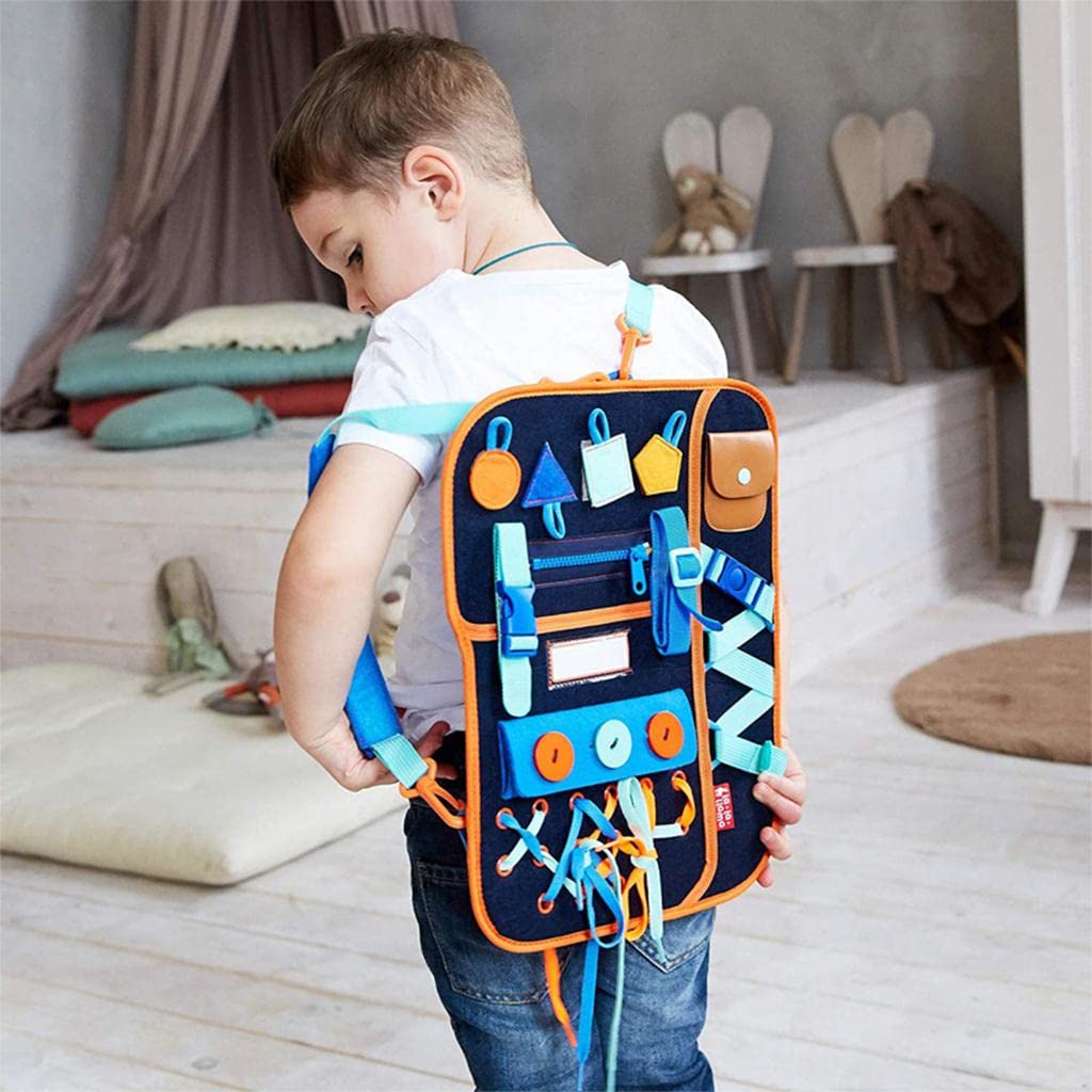 Bnf Toddler Kids Busy Board Toys Basic Skills Backpack Sensory Board Fine Motor Baby | Toys For Baby | Developmental Baby Toys