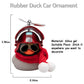Wonuu Rubber Duck Toy Car Decoration Ornaments Dashboard Decorations Cool Glasses Duck with Propeller Helmet (Grey-Snowflake)