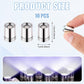 10pcs LED Mini Lights, Small Led Lights for Dollhouse Silver Plastic Battery Included Doll House Electric Lights for Paper Lante