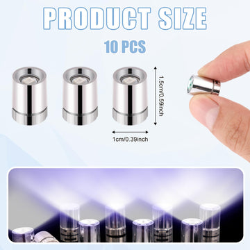 10pcs LED Mini Lights, Small Led Lights for Dollhouse Silver Plastic Battery Included Doll House Electric Lights for Paper Lante