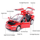Model X Diecast Car Toy, 1:32 Scale Zinc Alloy Model X Pull Back Vehicles Door Opening With Light, Mini Model X Toy Car Collecti