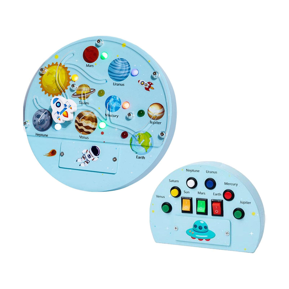 Trendivibe Led Switch Board Baby Travel Toys For Toddlers 13 Travel Preschool| Baby Learning Toy | Infant Activity Toy | Sensor