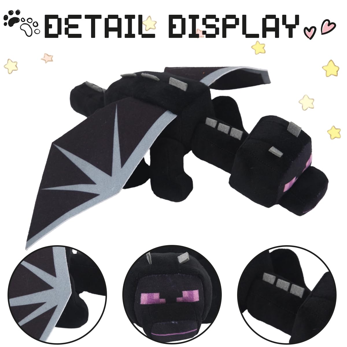 Weddye Plushies Game Stuffed Animal, Soft Cotton Toy, 6"x8"x2", Black, Model 740651157479