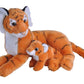 WILD REPUBLIC Mom and Baby Tiger Plush Toy, 11" Stuffed Animal, Polyester, Gift for Kids