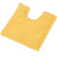 LuxUrux Bath Mat, U-Shaped contoured Rug for Around Toilet, Super Absorbent Shaggy Bath Rug Machine Wash  Dry, Yellow
