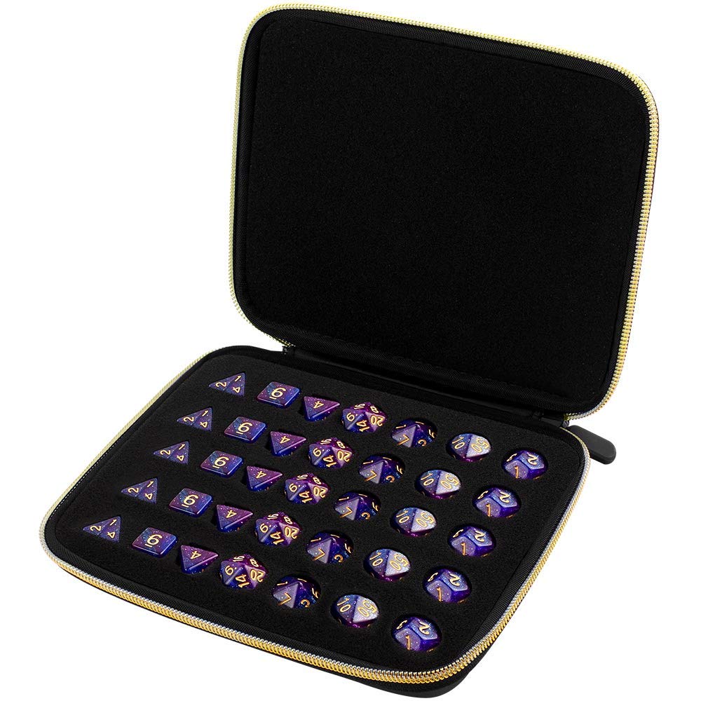 ALKOO Dice Case Holder Box Tray Compatible with DND Dice Set, Roleplaying Game for Dungeons and Dragons, Display Your Favorite 7