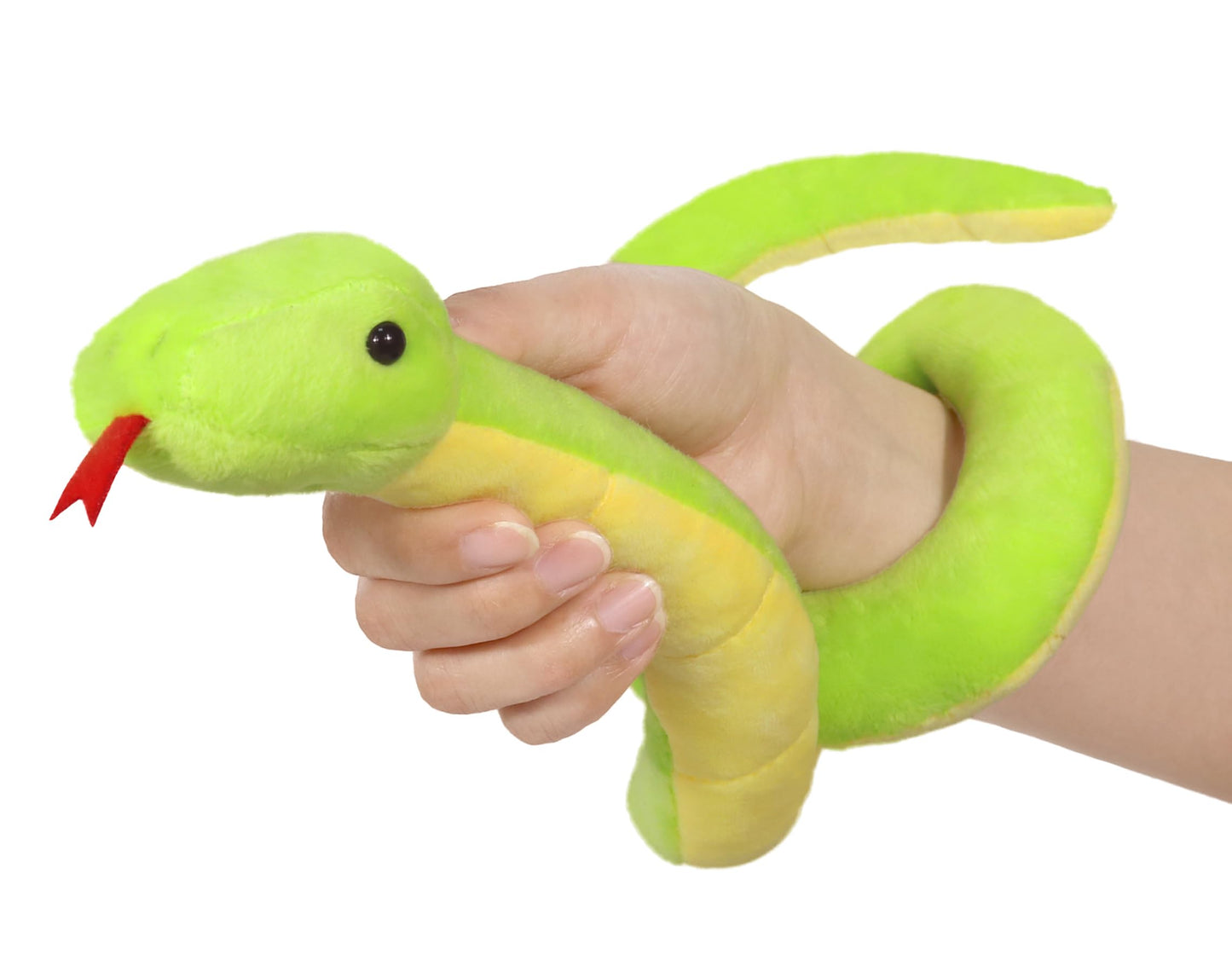 Ice King Bear Cute Green Snake Stuffed Animal Plush Toy (Lying)