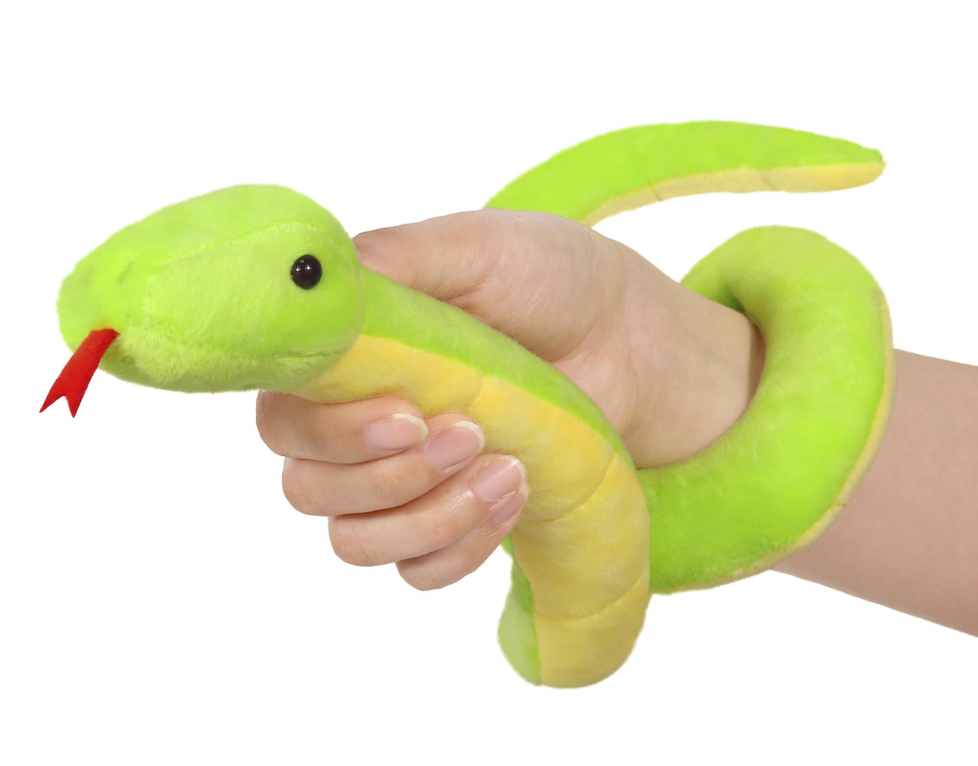 Ice King Bear Cute Green Snake Stuffed Animal Plush Toy (Lying)