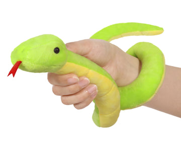 Ice King Bear Cute Green Snake Stuffed Animal Plush Toy (Lying)
