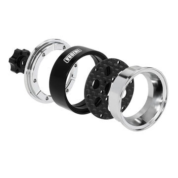 Injora Moduwheel 1.3 Beadlock Negative Offset Wheels With 6-Hole, Replaceable Carbon Fiber Modular, For 1/18 1/24 Rc Crawler (Si