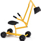 GLACER Kids Sand Digger with Wheels, Sandbox Digger Excavator Crane with Rotatable Seat, Kids Ride on Swivel Sand Digger for San