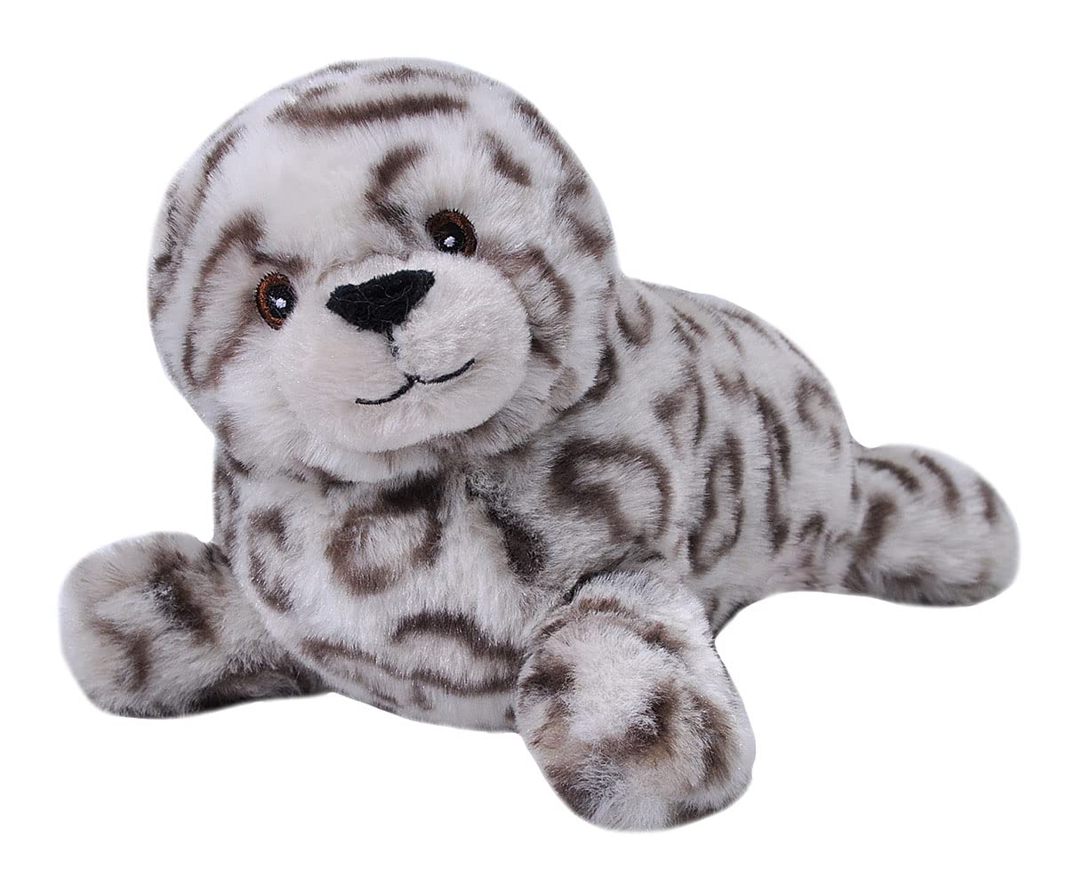 Wild Republic Ecokins Mini Harbor Seal Stuffed Animal 8 Inch, Eco Friendly Gifts For Kids, Plush Toy, Handcrafted Using 7 Recycled Plastic Water Bottles, Phoque Commun