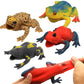 Yeonha Toys 6 Pcs Frog Toy Set - 4.5 Inch Realistic Rubber Frogs, Multicolor, Ideal for Bath Time and Animal Parties