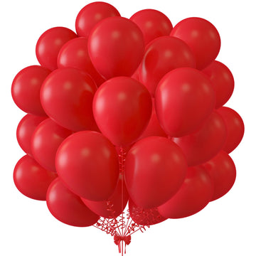 Kalor 12 Inch Red Balloons, 50 Pcs Latex Helium Balloons For Kid'S Birthday Party, Baby Shower, Wedding, Graduate Party Decorations