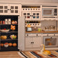 Iland Dollhouse Kitchen, Modern Dollhouse Furniture Set On 1/12 Scale Wooden White To Store Miniature Food