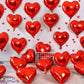 PMU Valentines Day Red Heart Shaped 18 Inches Mylar - Foil Balloons Pkg/25