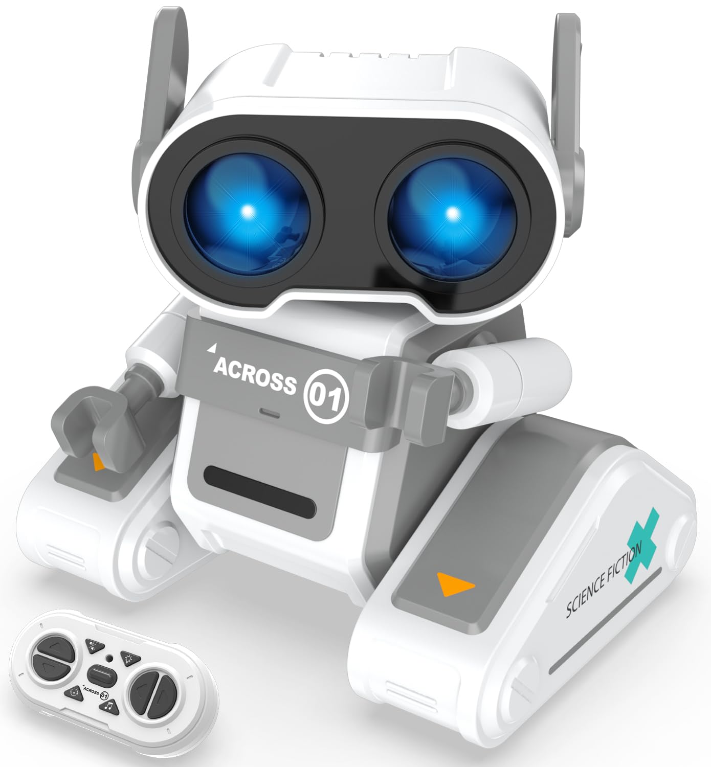 Stemtron Rc Robot Toys For Kids, Rechargeable Remote Control Robot Toy For Boys & Girls, With Auto Demo, Dance Moves, Music, Shi