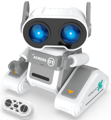 Stemtron Rc Robot Toys For Kids, Rechargeable Remote Control Robot Toy For Boys & Girls, With Auto Demo, Dance Moves, Music, Shi