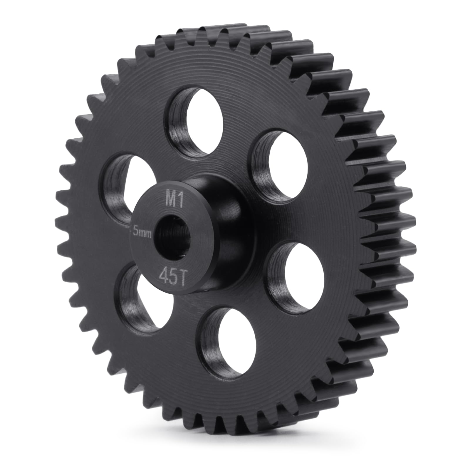 Brkrc Steel M1 Pinion Gear 34T-45T 5Mm Shaft Motor Gears For 1/8 1/10 Rc Brushless Brush Motor Electric Car/Truck Part (45T)