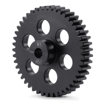 Brkrc Steel M1 Pinion Gear 34T-45T 5Mm Shaft Motor Gears For 1/8 1/10 Rc Brushless Brush Motor Electric Car/Truck Part (45T)