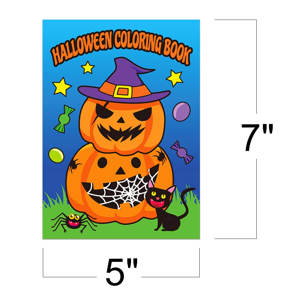 ArtCreativity Halloween Coloring Books for Kids, Pack of 36, 5    x 7    Mini Booklets, Fun Halloween Treats Prizes, Favor Bag F