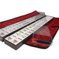 Linda Li American Mah Jongg Set Black Quilted Soft Bag - 166 White Engraved Tiles, 4 All-In-One Rack/Pushers