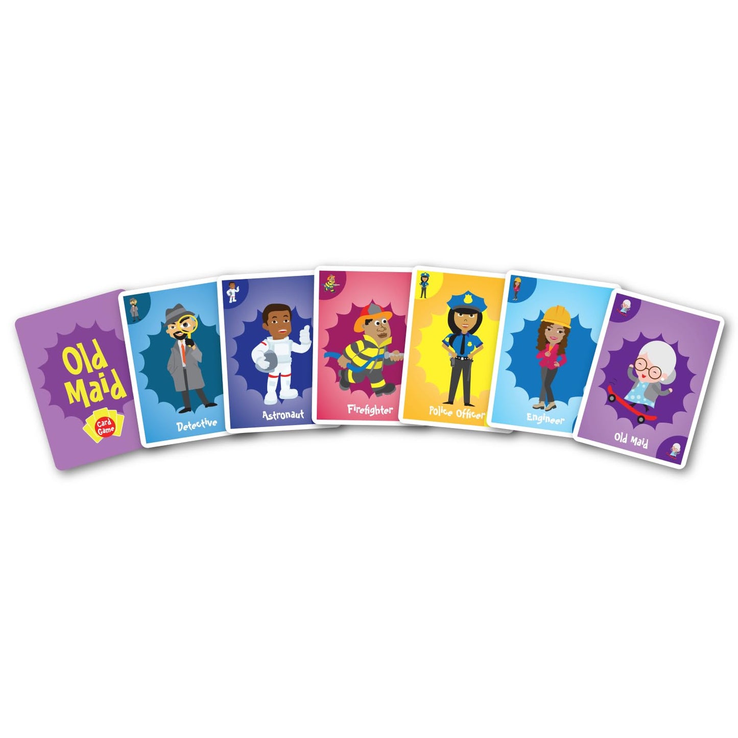 University Games Old Maid Card Game - Jumbo Size, Colorful Character Cards For Kids Ages 4 And Up, Fun Family And Educational Game