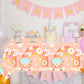 3Pcs Groovy Themed Tablecloths-Groovy Party Supplies Hippie Rainbow Rectangular Plastic Table Covers Daisy Groovy Themed For Gir