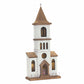 Melrose Wood and Iron Church with Brown Finish 85413DS