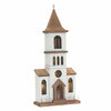 Melrose Wood and Iron Church with Brown Finish 85413DS