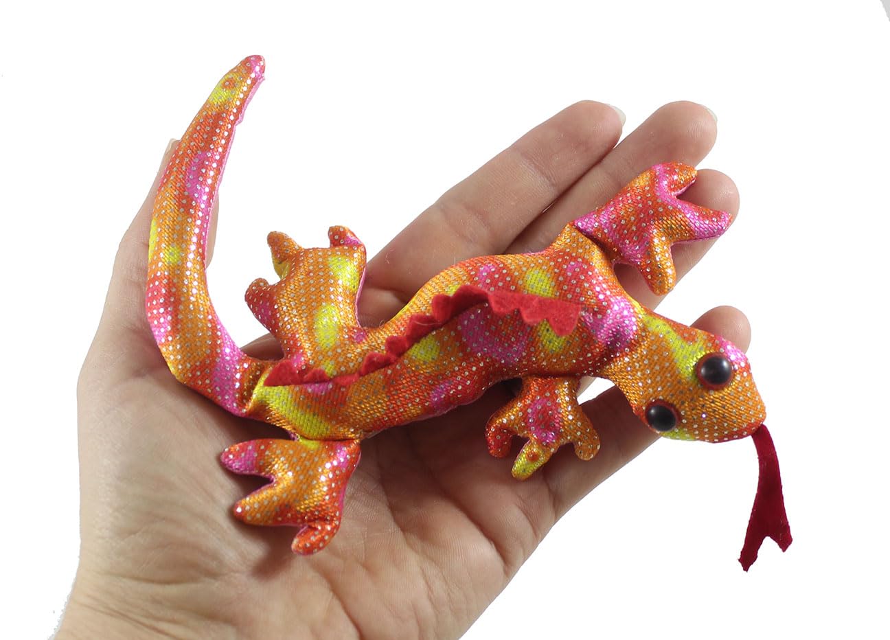 Curious Minds Busy Bags Set Of 3 - Lizard Sand Filled Animal Toy - Heavy Weighted Sandbag Animal Plush Bean Bag Toss - Shimmerin