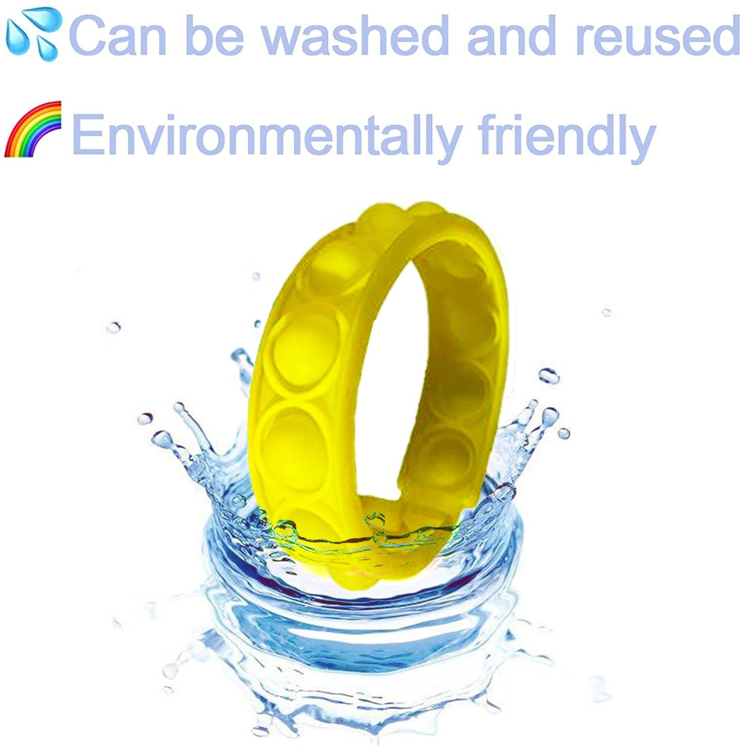 Kapibarasensei 25Pcs Push Pop Fidget Toy Fidget Bracelet, Durable And Adjustable, Multicolor Stress Relief Finger Press Bracelet For Kids And Adults Adhd Add Autism