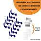 Double Racetrack Wall Connectors Compatible With Hot Wheels Tracks | Screw In Or Adhesive Version | Create Epic Racetracks | Mad