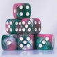 Generic 10 Pc 16Mm Acrylic Dice Set For Rpg Mtg Dnd Dice Table Games And Board Games (Pink + Green)