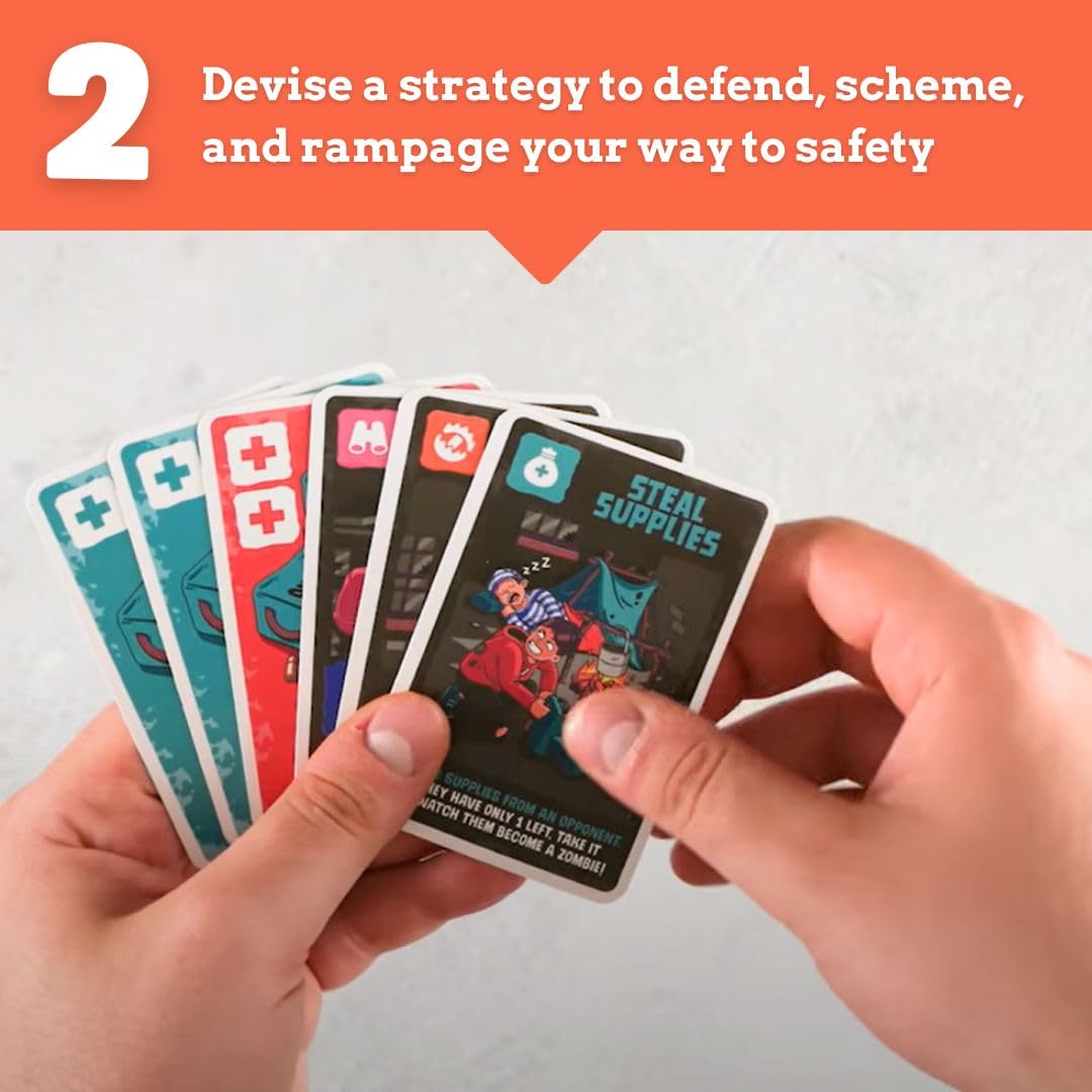 Ridley's Zombie Edition Card Game - Fun Party Game for 2-5 Players, Ages 7+, Multi Color, Model GME028