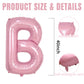 40 Inch Pink BRIDE Balloons, Large Letter Balloons Foil Helium Balloon, Foil Big Alphabet Balloon, Pink Letters for Wedding Enga