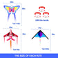 Flying Hoofer 3Pack Large Kite Set - Easy to Fly for Kids Adults, Beach & Park & Outdoor Activities, Perfect for Easter and Fest