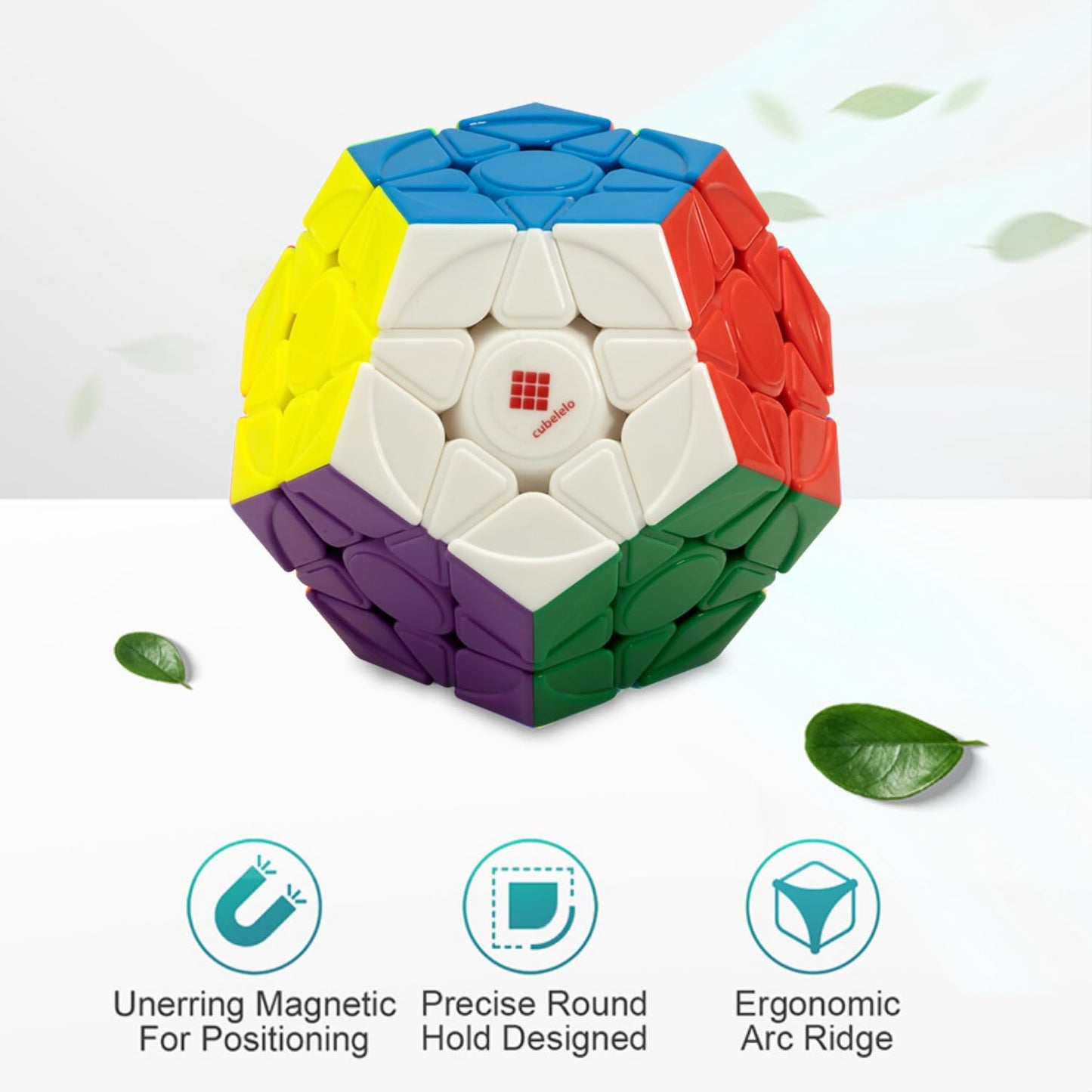 Cubelelo Drift Megaminx M (Magnetic) Stickerless Puzzle - Precision Puzzle For Competitive Solvers, Kids & Adults | Smooth Turni