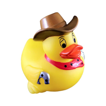 Ducky City 3' Cowboy Rubber Duck [Sealed Hole, No Mildew] - Baby Safe Bathtub Bathing Toy