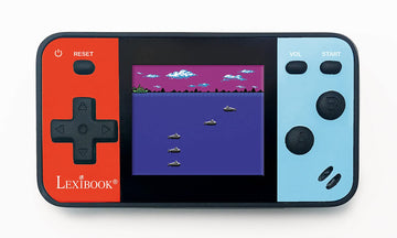 Lexibook Portable Handheld Game Console Cyber Arcade Pocket 150 Games, 1.8' (4.5Cm) Color Lcd Screen, Gaming Toy For Kids/Teenagers, Blue/Red, Jl1895