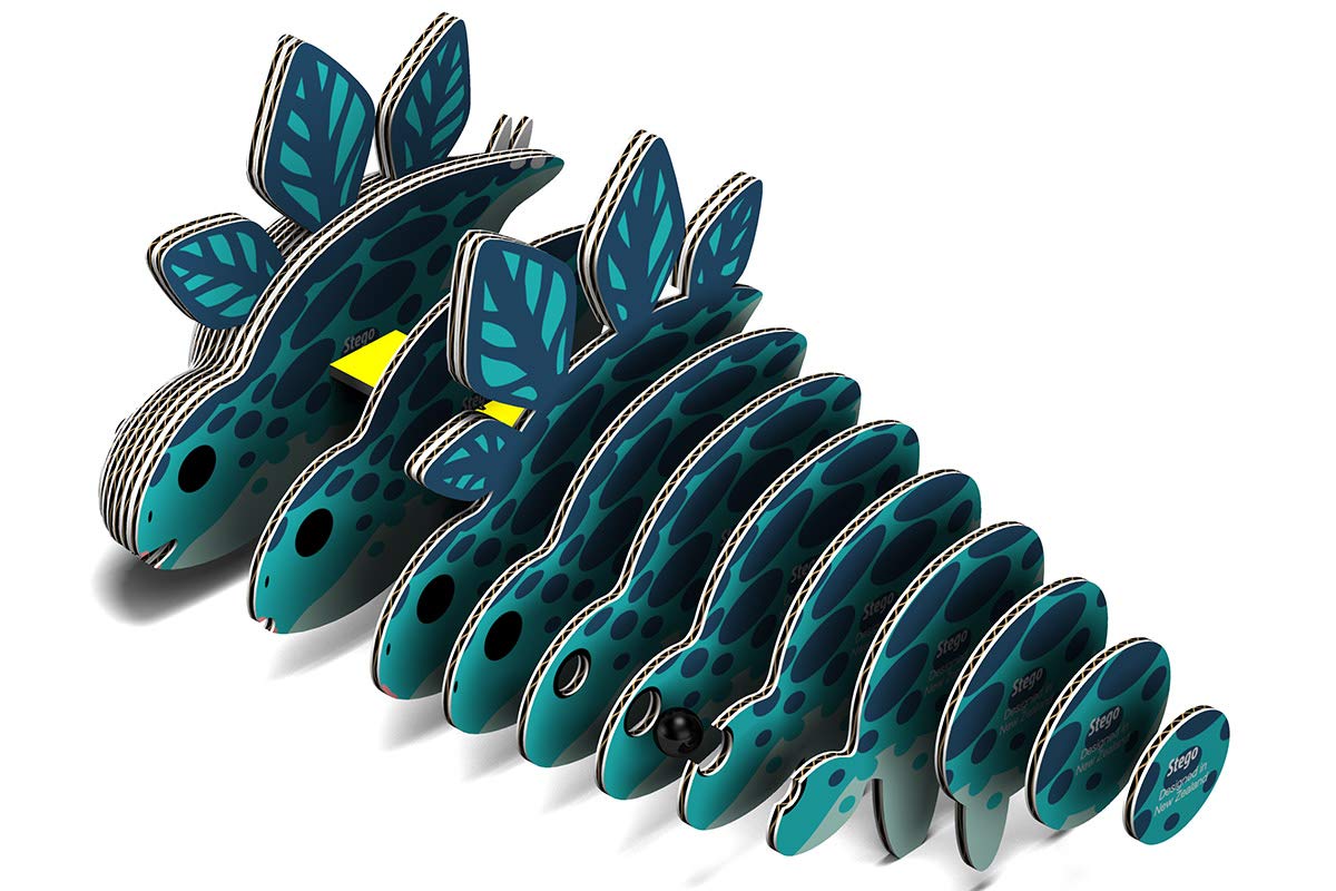 Eugy Stegosaurus Dinosaur 3D Puzzle, 22 Piece Eco-Friendly Educational Toy Puzzles For Boys, Girls & Kids Ages 6+