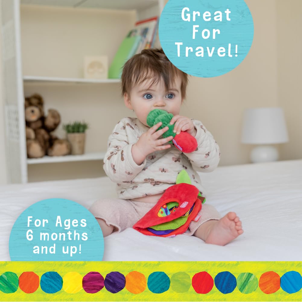 KIDS PREFERRED Very Hungry Caterpillar Activity Apple Plush, Crinkle Texture, Teether, Multicolor, Model 55787