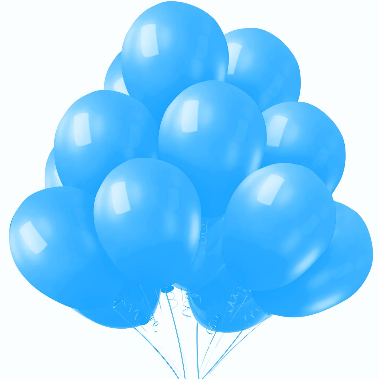 Kbzvnaf Blue Balloons Latex Party Balloons - 50 Pack 12 Inch Helium Matte Blue Balloons For Birthday Wedding Baby Shower Gender