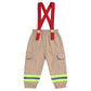 Toddler Firefighter Costume Boy: Baby Fireman Costume For Kids Halloween Costumes Cosplay Firefighter Outfit Pants Suspenders First 1St Birthday Cake Smash Fire Truck Photoshoot Khaki 18-24 Months